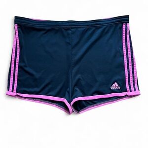 Adidas Women’s Black and Pink Athletic Shorts Size XL